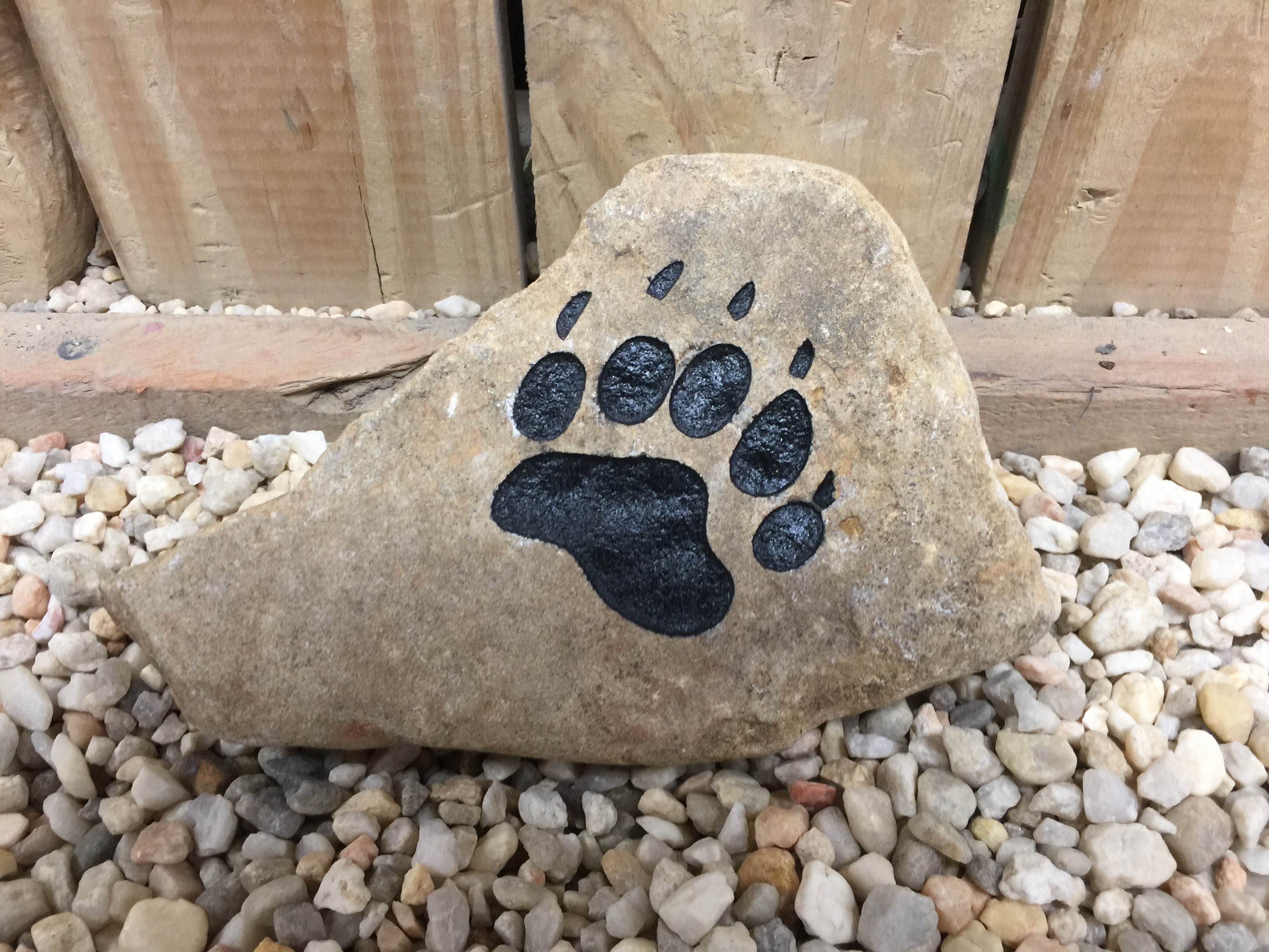 Pre-Carved Bear Paw Rock