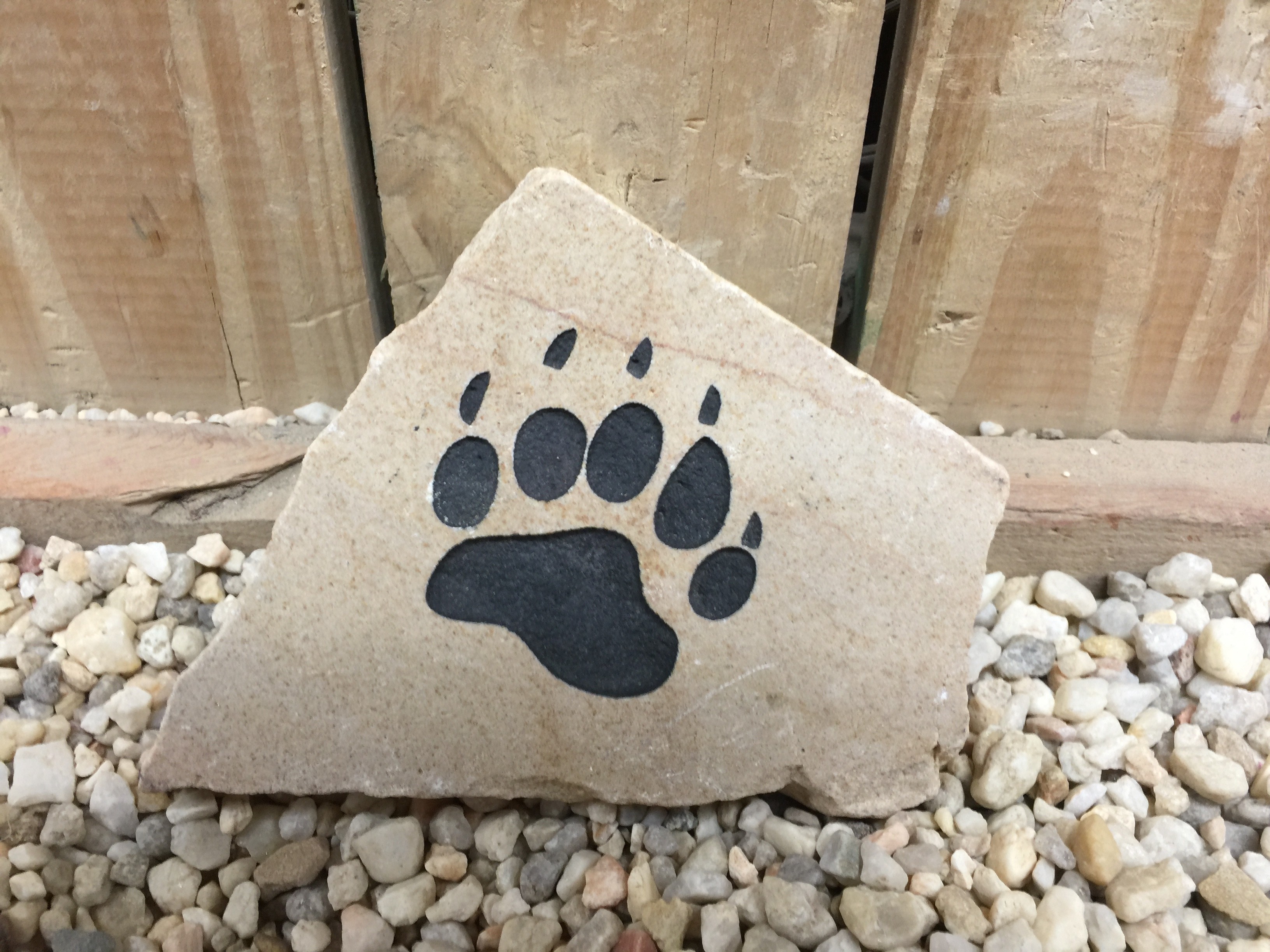 Pre-Carved Bear Paw Rock