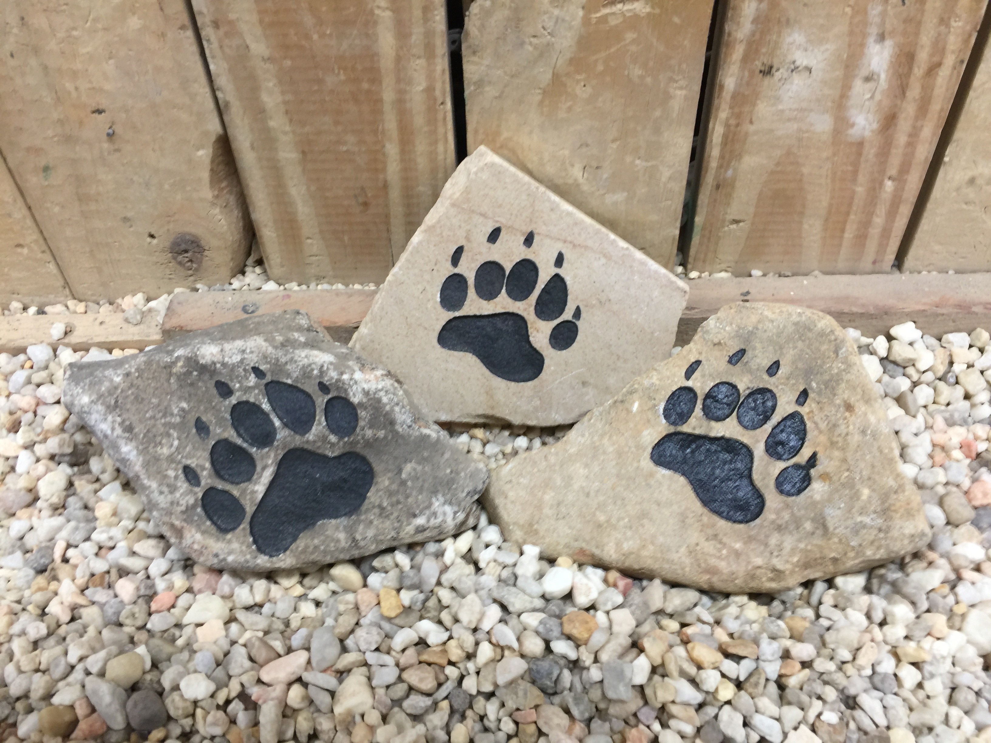 Pre-Carved Bear Paw Rock